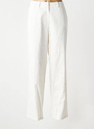 Pantalon flare taille élastique taille normale blanc GEVANA femme
