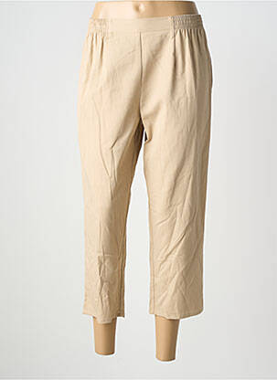Pantacourt coupe droite taille normale beige GEVANA femme