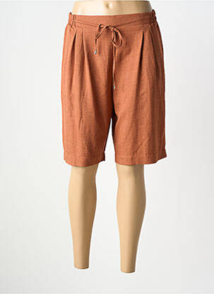 Bermuda taille élastique taille normale marron GEVANA femme