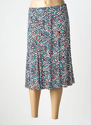 Jupe mi-longue taille normale bleu GEVANA femme