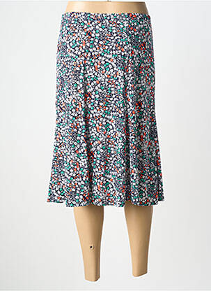 Jupe mi-longue taille normale bleu GEVANA femme