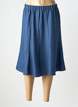 Jupe mi-longue taille normale bleu GEVANA femme