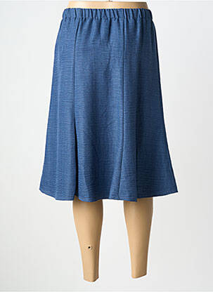 Jupe mi-longue taille normale bleu GEVANA femme
