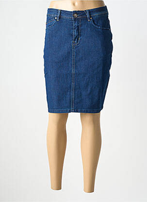 Jupe mi-longue taille normale bleu GEVANA femme