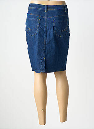 Jupe mi-longue taille normale bleu GEVANA femme