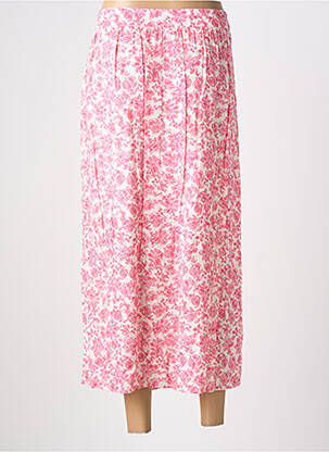 Jupe longue coupe fluide rose GEVANA femme
