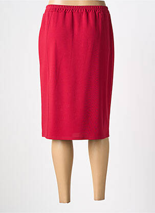Jupe mi-longue stretch rouge GEVANA femme