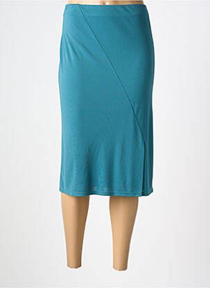Jupe mi-longue stretch vert GEVANA femme