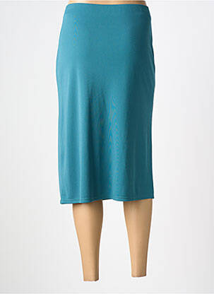Jupe mi-longue stretch vert GEVANA femme