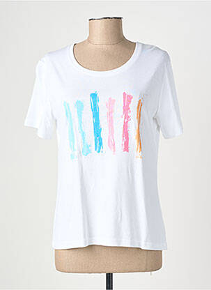 T-shirt stretch manches courtes blanc GEVANA femme