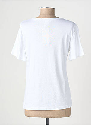 T-shirt sérigraphie manches courtes blanc GEVANA femme