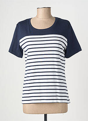 T-shirt stretch manches courtes bleu GEVANA femme