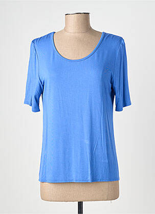 T-shirt stretch manches courtes bleu GEVANA femme