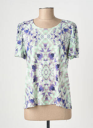 T-shirt imprimé fantaisie manches courtes vert GEVANA femme