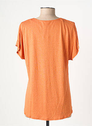 T-shirt col v manches courtes orange GEVANA femme