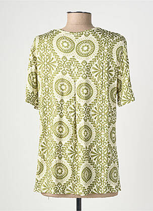 T-shirt imprimé fantaisie manches courtes vert GEVANA femme