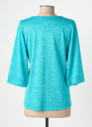 Top stretch manches longues bleu GEVANA femme