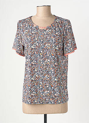 T-shirt stretch manches courtes bleu GEVANA femme