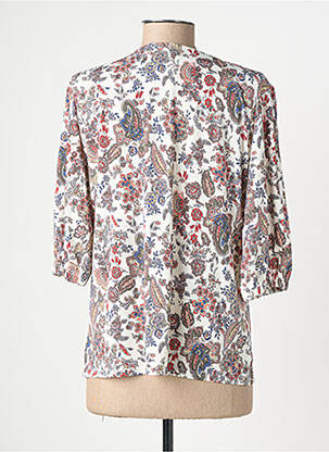 Top tissage jersey manches longues blanc GEVANA femme