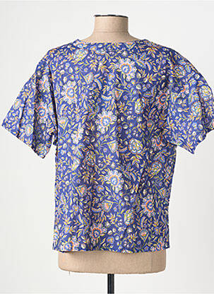 Top manches courtes manches courtes bleu GEVANA femme