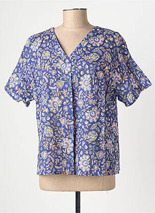 Top manches courtes manches courtes bleu GEVANA femme