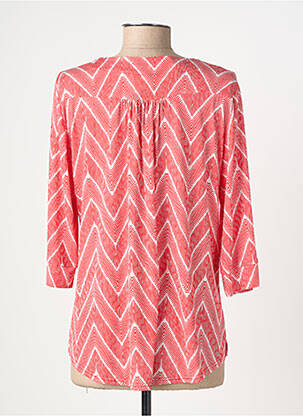 Blouse imprimé fantaisie manches longues rouge GEVANA femme