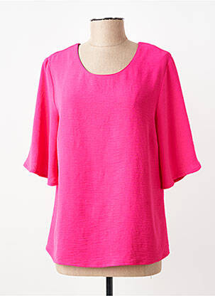 Blouse manches courtes manches courtes rose GEVANA femme
