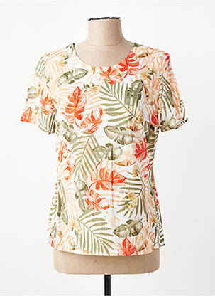 Blouse manches courtes manches courtes orange GEVANA femme