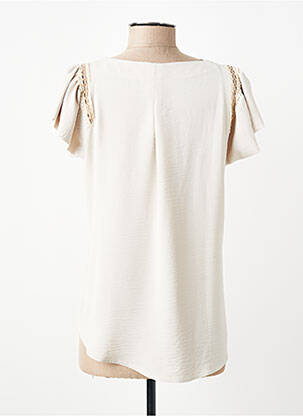 Blouse manches courtes manches courtes beige GEVANA femme