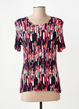 Top stretch manches courtes rose GEVANA femme