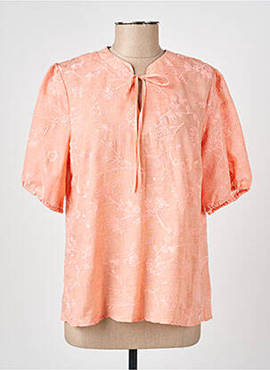 Blouse manches longues manches longues orange GEVANA femme