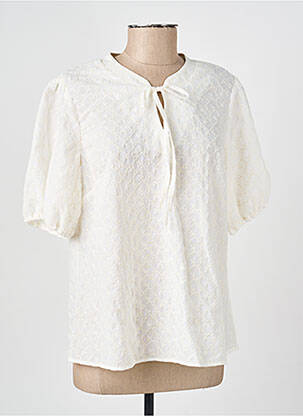 Blouse manches courtes manches courtes blanc GEVANA femme