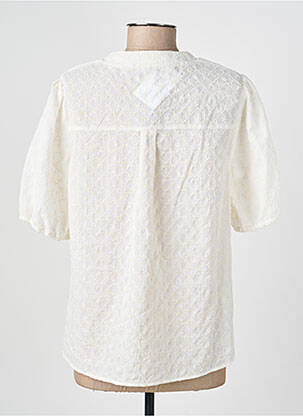 Blouse manches courtes manches courtes blanc GEVANA femme