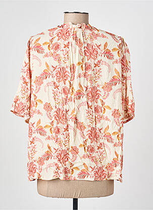 Blouse manches courtes manches courtes beige GEVANA femme