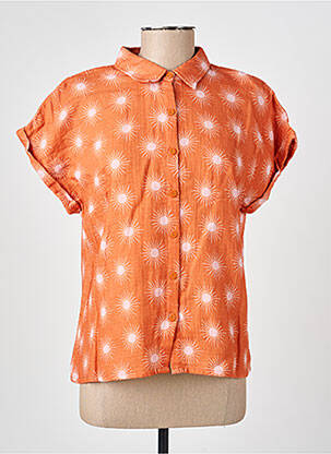 Chemisier manches courtes manches courtes orange GEVANA femme