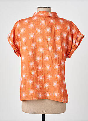 Chemisier manches courtes manches courtes orange GEVANA femme