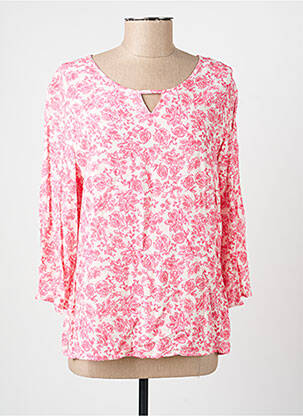 Blouse imprimé fleurs manches 3/4 rose GEVANA femme