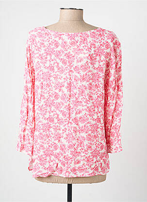 Blouse imprimé fleurs manches 3/4 rose GEVANA femme