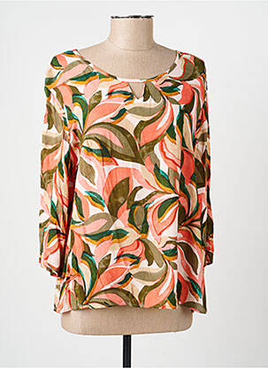 Blouse imprimé fantaisie manches 3/4 vert GEVANA femme