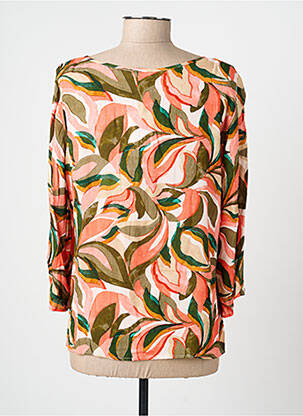 Blouse imprimé fantaisie manches 3/4 vert GEVANA femme