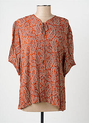 Blouse manches 3/4 manches 3/4 orange GEVANA femme