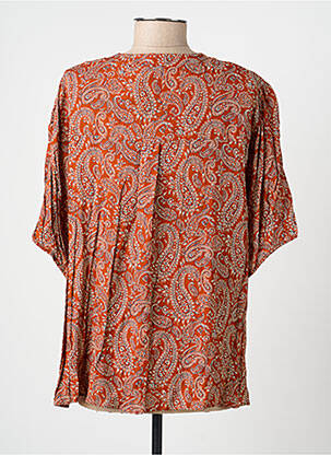 Blouse manches 3/4 manches 3/4 orange GEVANA femme