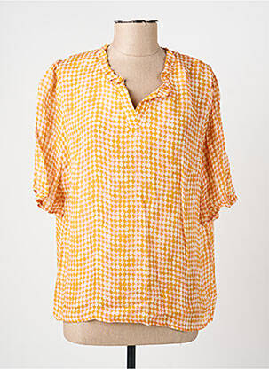 Blouse manches courtes manches courtes jaune GEVANA femme