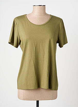 T-shirt stretch manches courtes vert GEVANA femme