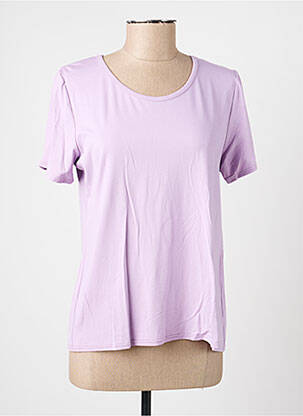 T-shirt stretch manches courtes violet GEVANA femme
