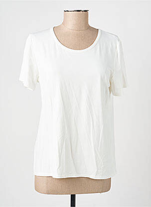 T-shirt stretch manches courtes blanc GEVANA femme