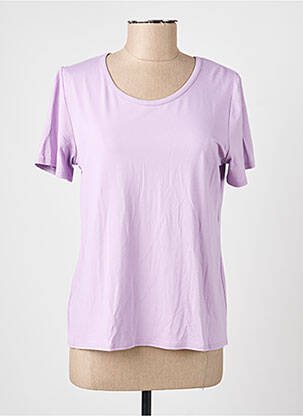 T-shirt stretch manches courtes violet GEVANA femme