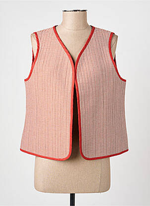 Veste casual coupe cintrée rouge GEVANA femme