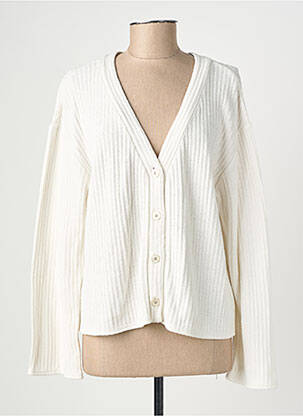 Gilet manches longues stretch blanc GEVANA femme