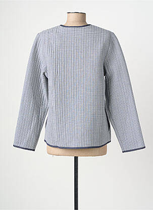 Veste casual col rond bleu GEVANA femme